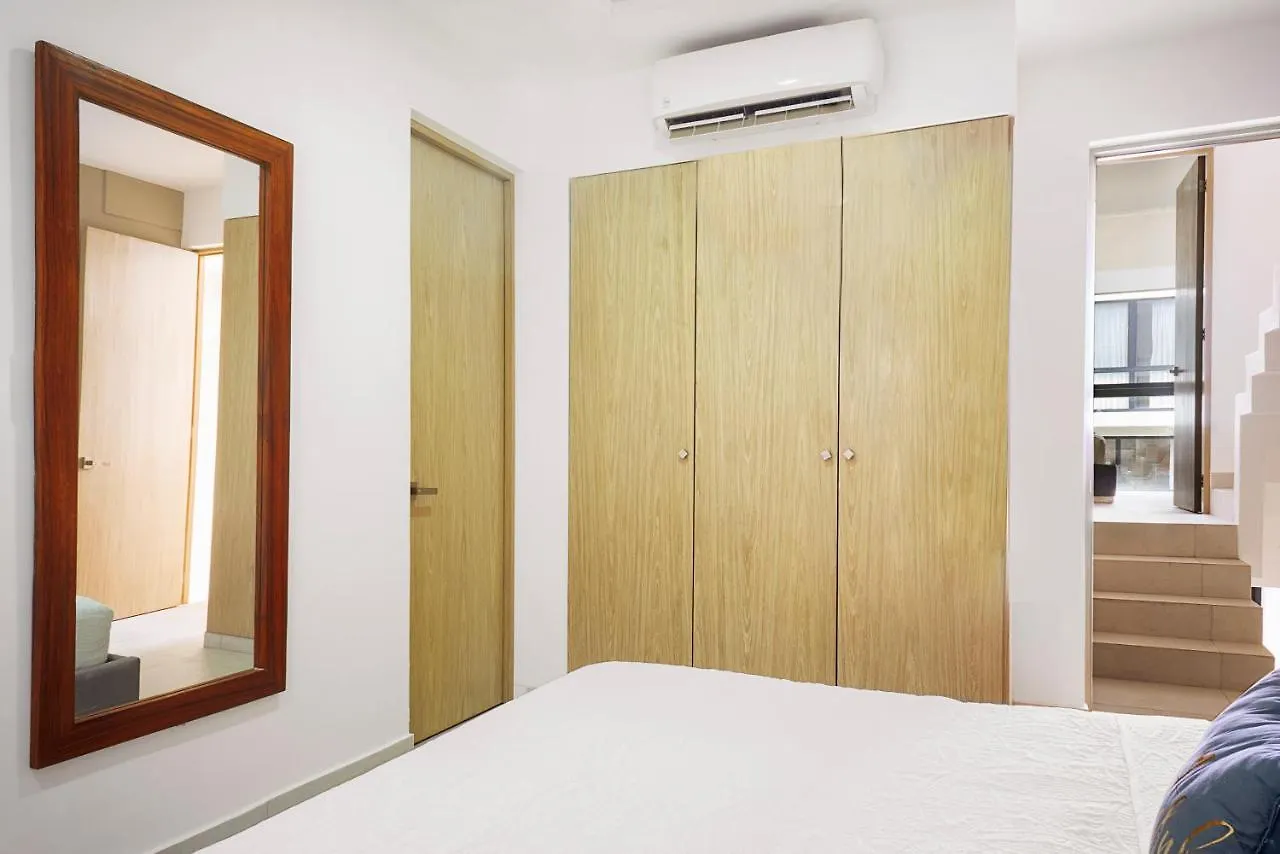 툴룸 Luxury Ph, Aldea Zama Private Roof, Pool, Solarium 아파트