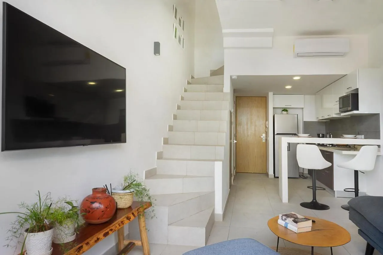 툴룸 Luxury Ph, Aldea Zama Private Roof, Pool, Solarium 아파트 멕시코
